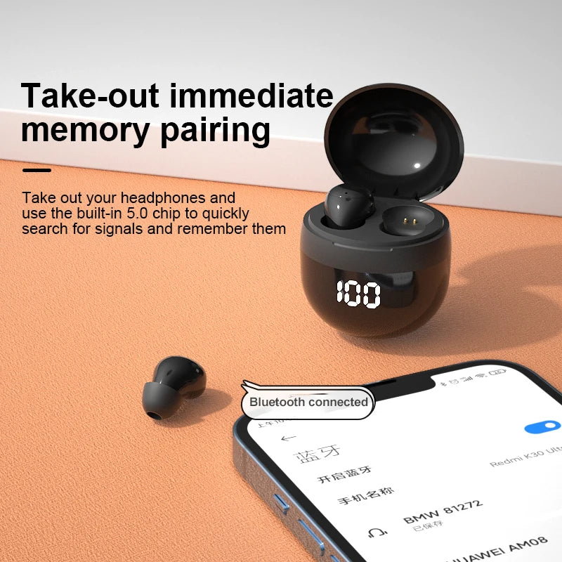 OLOEY Mini TWS Earphones – Bluetooth 5.3, ANC, 24H Battery