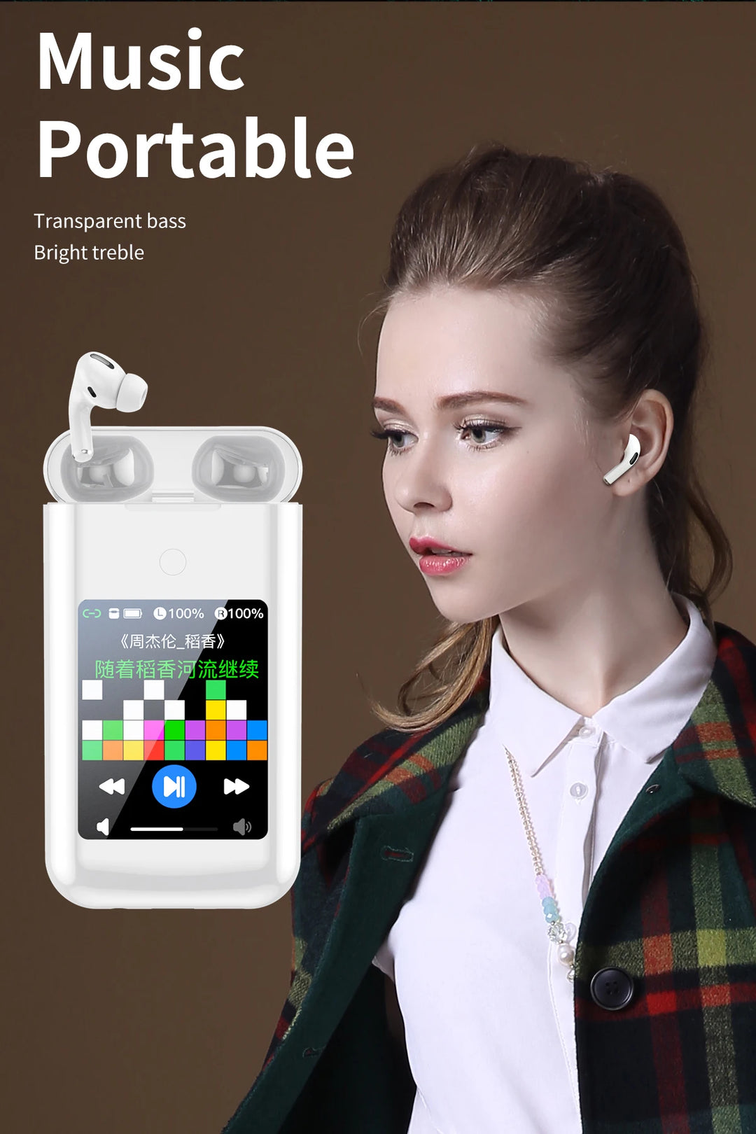 SIMSONLAB TWS Bluetooth 5.3 – 8000mAh Power Bank & MP4