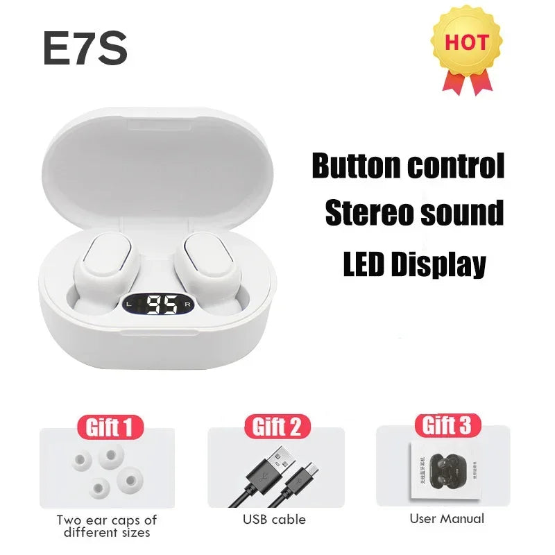 CMAOS E7S TWS Bluetooth Earbuds | Wireless Earphones with Mic