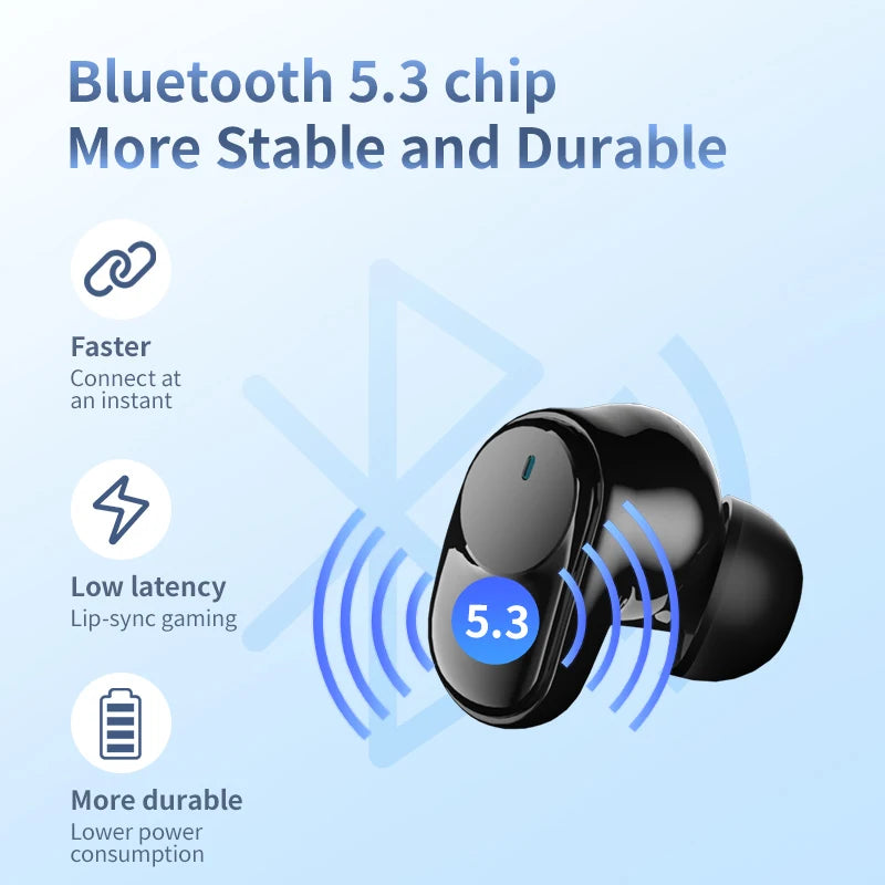 Beatfade Bluetooth 5.3 Earbuds – 60h Battery, ENC Mic & Game Mode