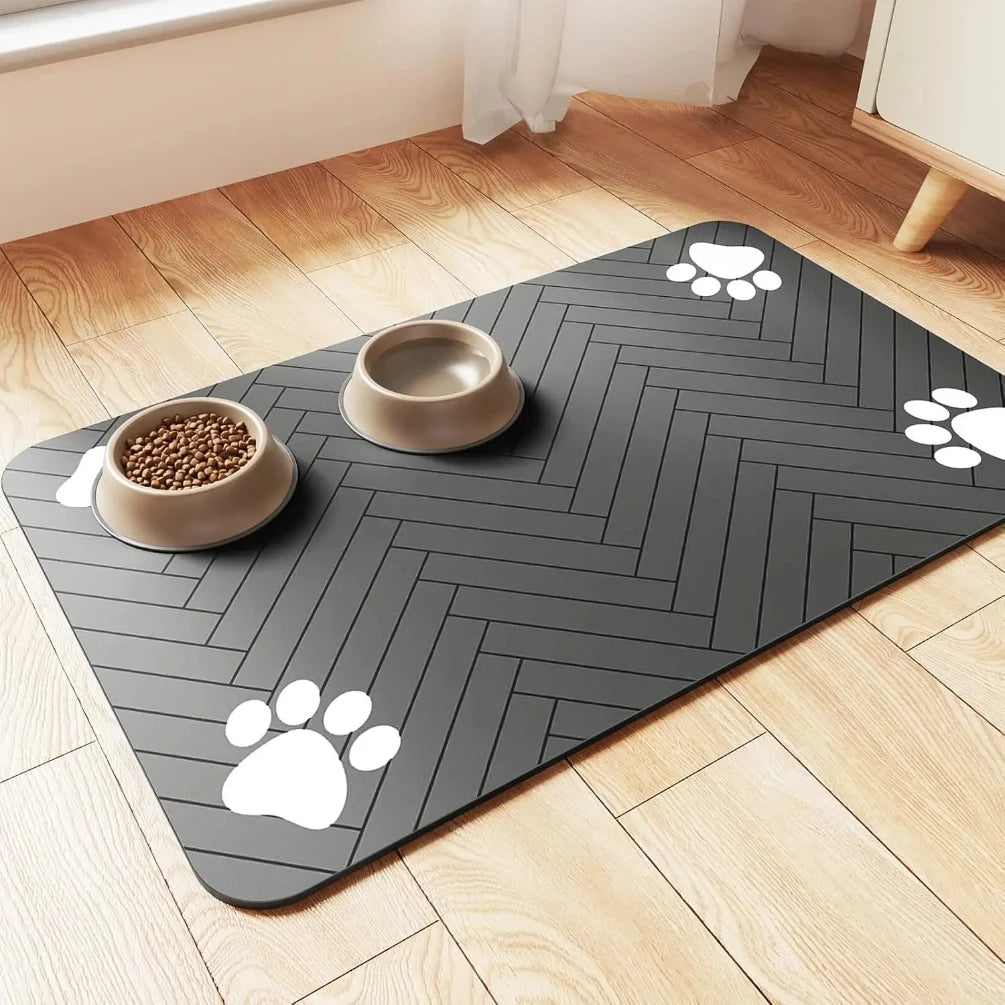 Pet Feeding Mat – Absorbent & Waterproof Dog & Cat Bowl Placemat