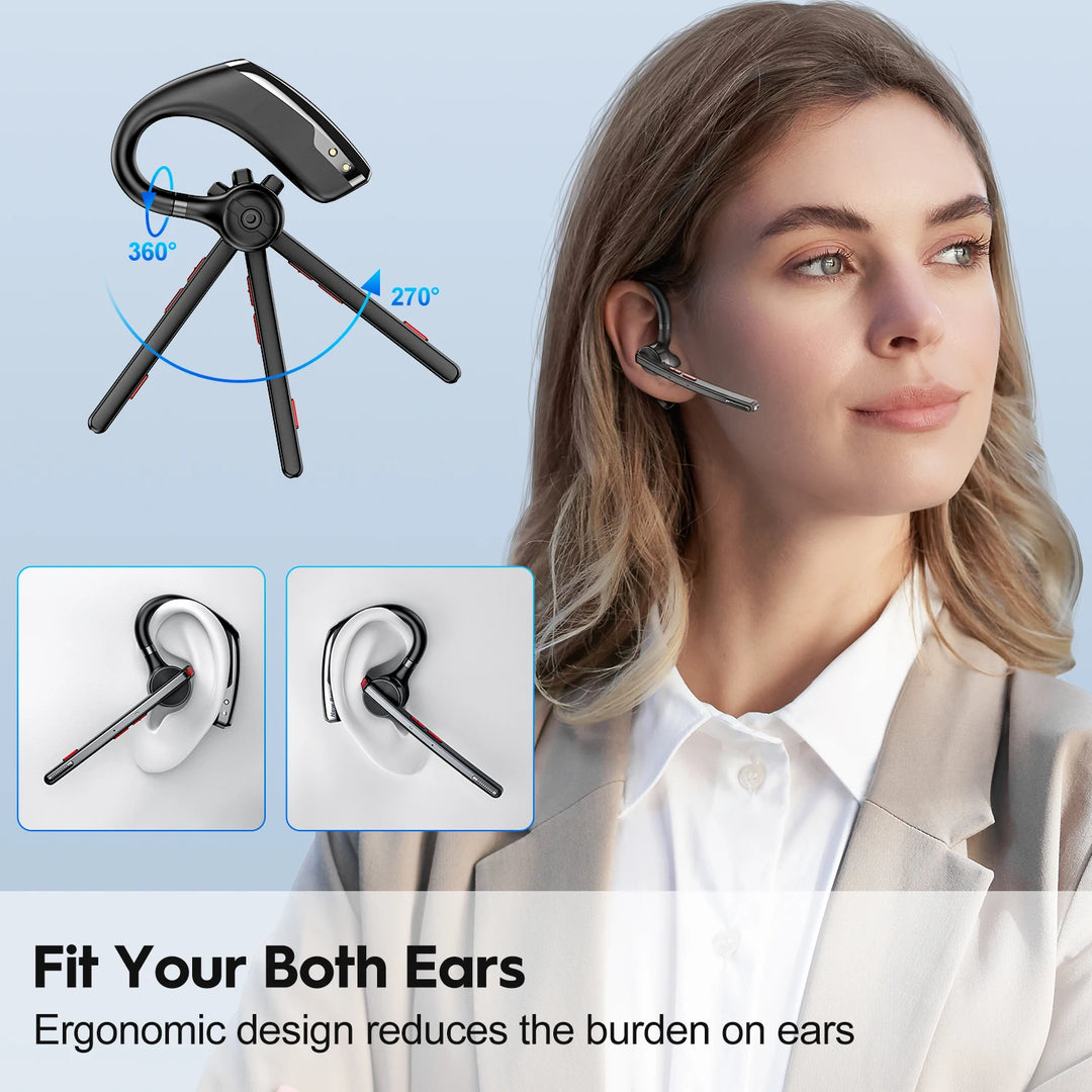 New Bee M51 Bluetooth Headset – Dual-Mic Noise Cancelling, 60H