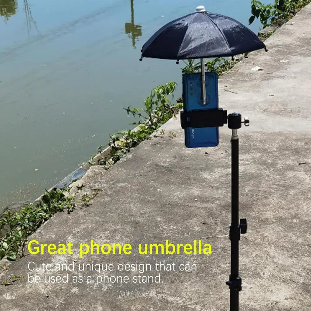 Mini Phone Umbrella Sunshade – Anti-Glare & Rain Shield with Suction Cup