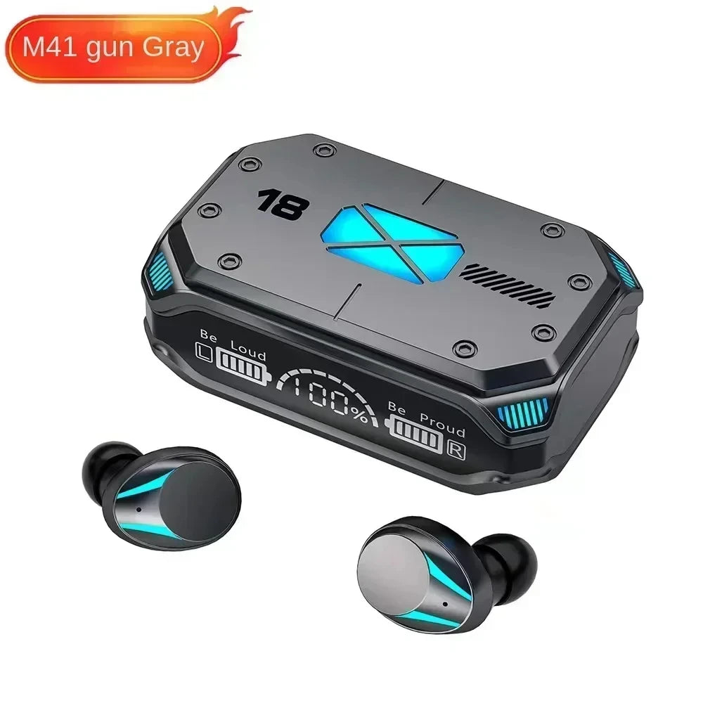PHONEPACE M41 Gaming Earbuds – Bluetooth 5.3 TWS with RGB Lights & Power Bank Case