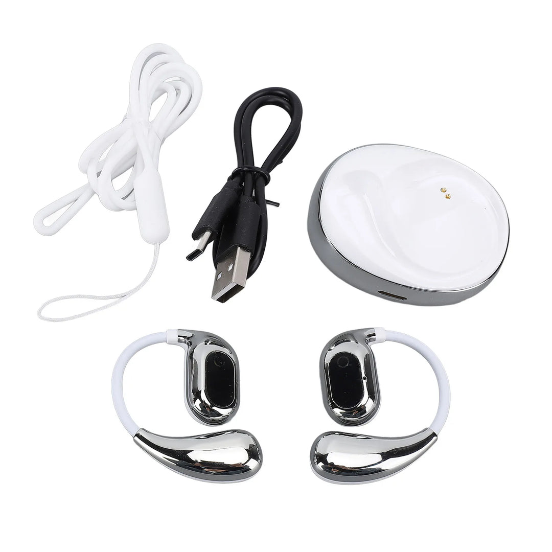 Qiilu AI Translation Ear Hook Earphones – 80 Languages & Stereo