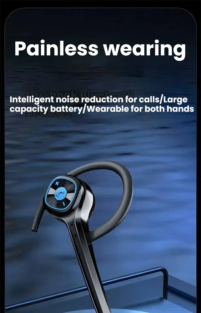 SUOMEIJA SM908 Bluetooth 5.3 Headset – Open-Ear, HiFi Bass, Noise Cancelling