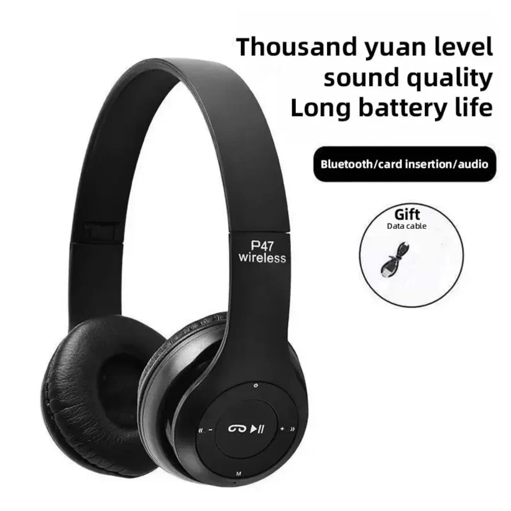 Briame P47 Bluetooth 5.0 Headphones – Foldable HiFi Stereo Over-Ear Wireless Headset with Mic