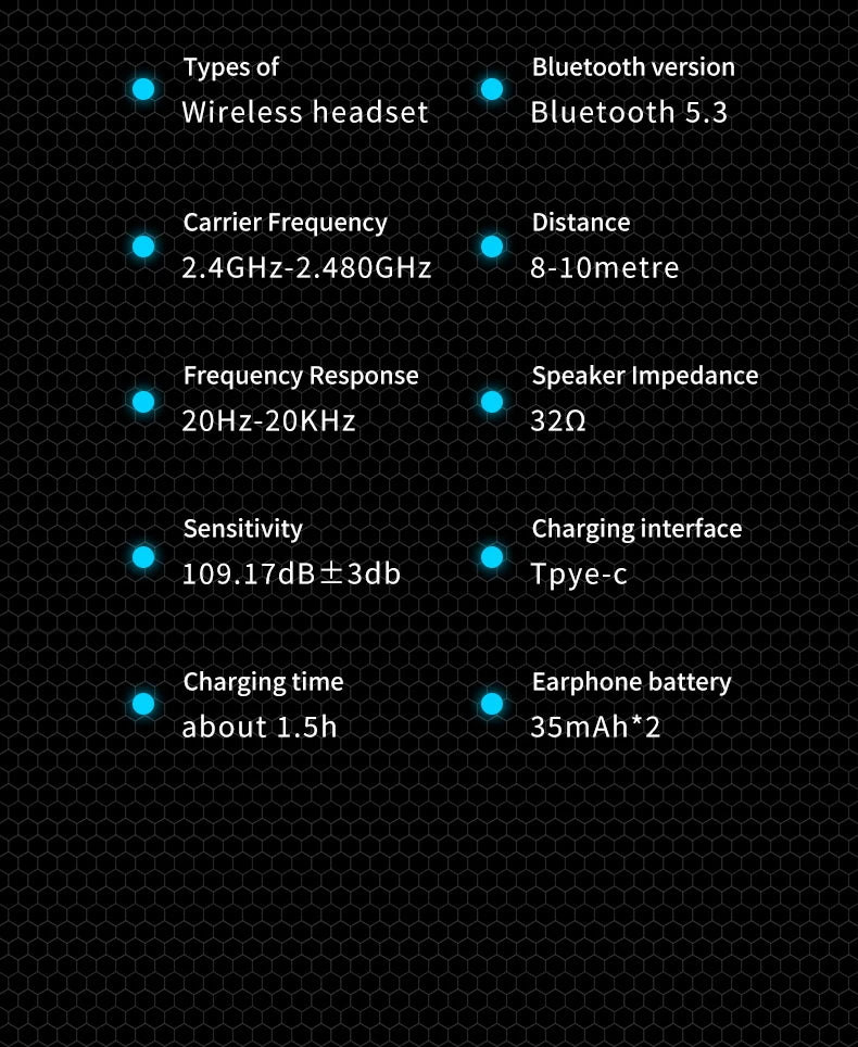 HAOMAI TWS Gaming Earbuds – Bluetooth 5.3, 8H Battery Life – audio-accessory