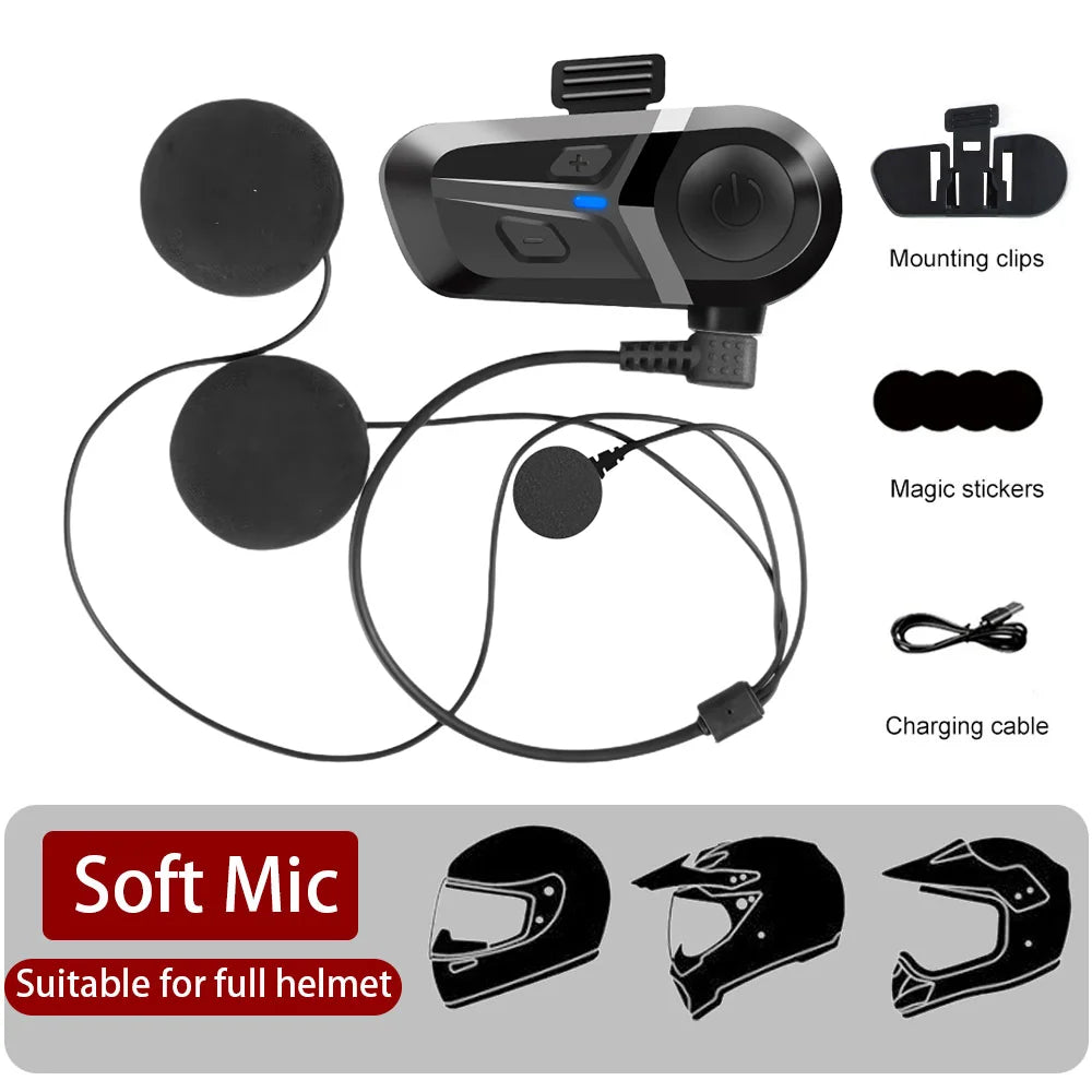 Helmet Bluetooth Headset – Wireless CE/FCC Certified