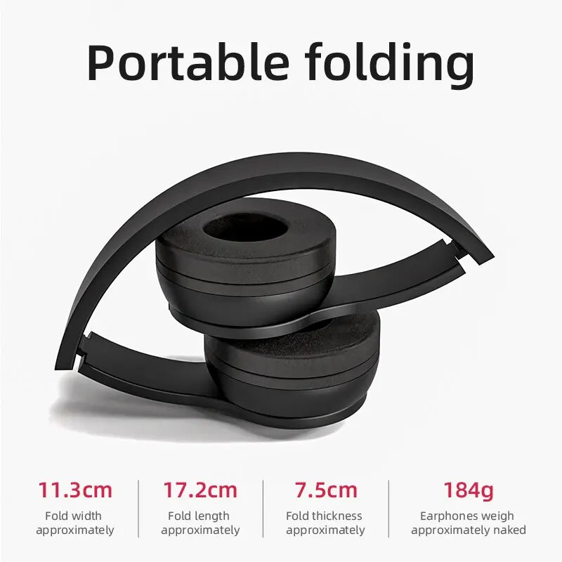 Briame P47 Bluetooth 5.0 Headphones – Foldable HiFi Stereo Over-Ear Wireless Headset with Mic