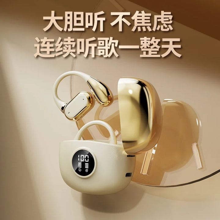Bluetooth 5.3 Ear Hook Headphones – Wireless, Waterproof & HiFi – audio-accessory