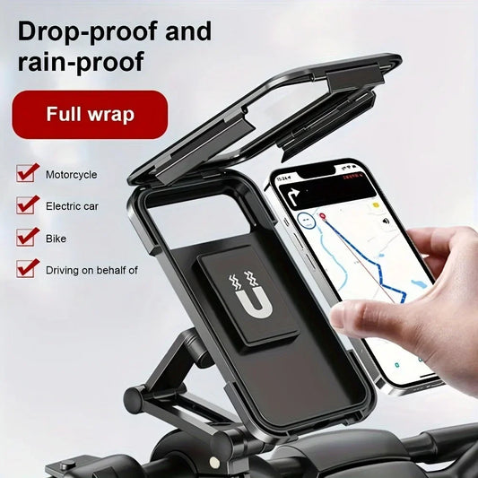 Waterproof Bike Phone Holder – Magnetic 360° Motorcycle Mount