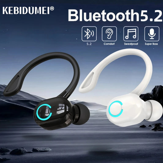 Kebidumei Bluetooth 5.2 Ear Hook Headphone | ANC & Waterproof – audio-accessory