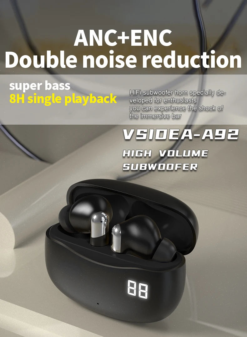 INMAS E3B Bluetooth 5.3 Earphones – HiFi, Waterproof, 8H Play