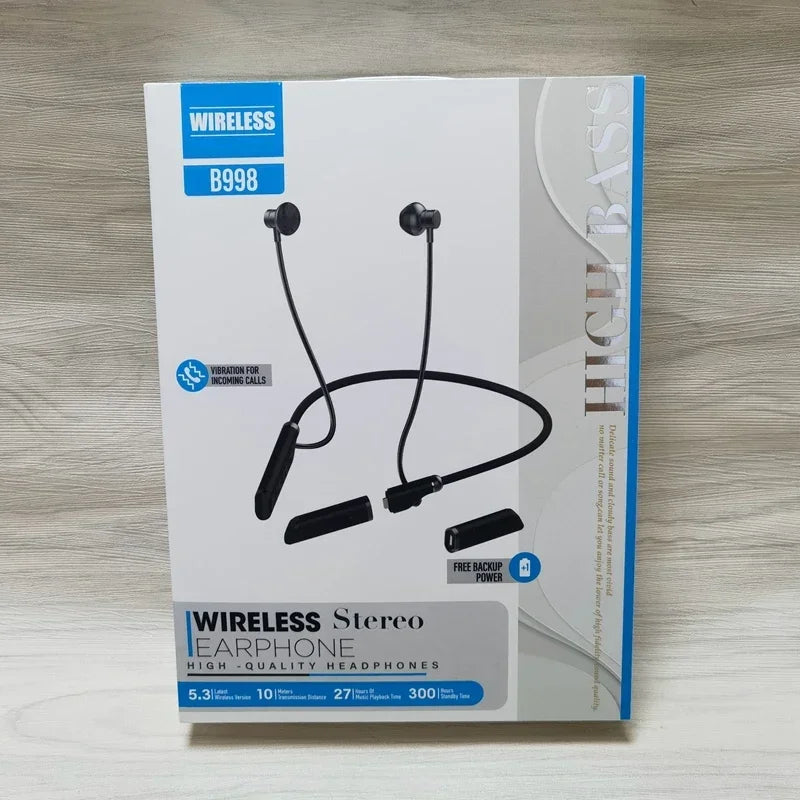 LIUTIANFEI Bluetooth Neckband Headphones – 27h Battery & Vibration Alerts