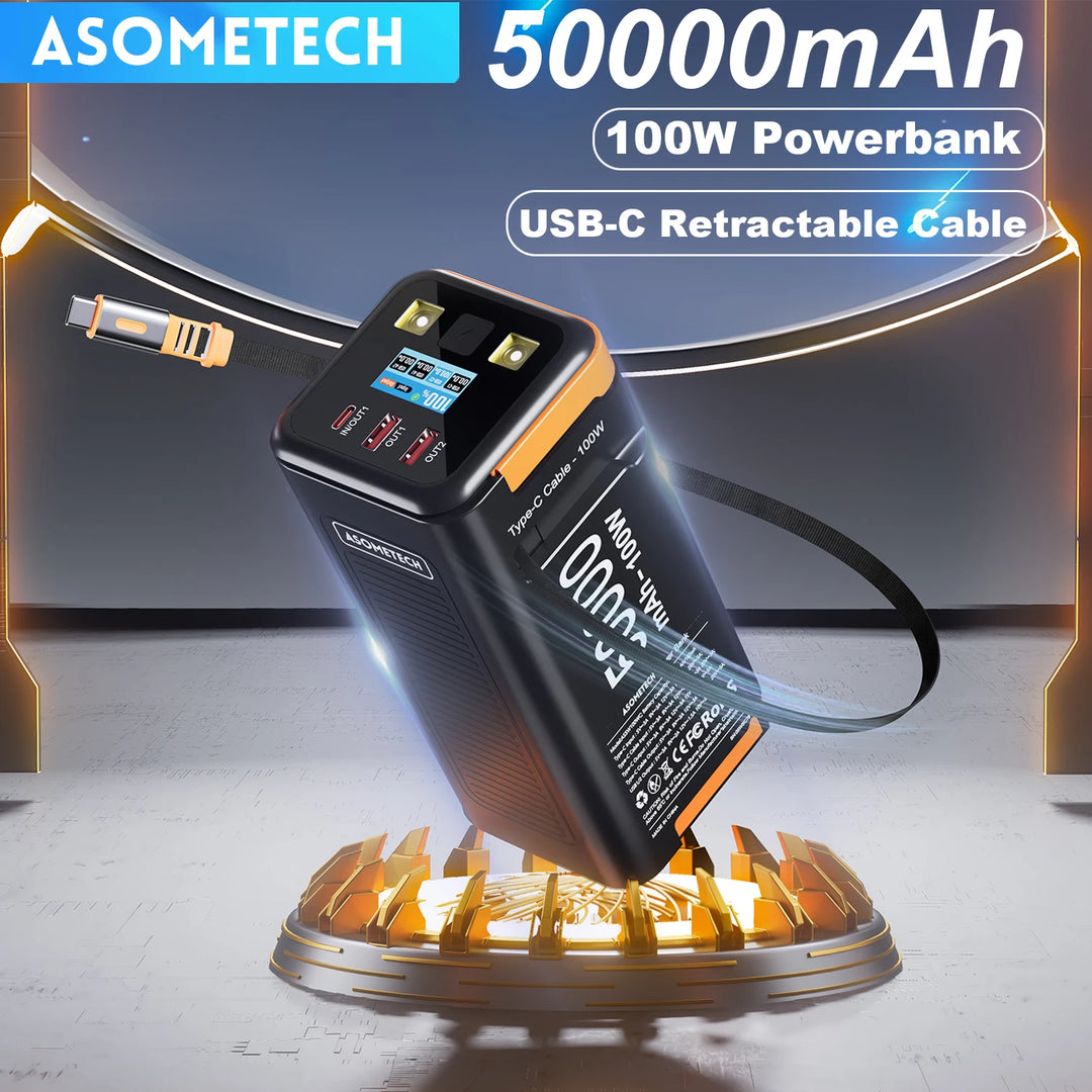 ASOMETECH 50000mAh 100W Power Bank | Laptop Fast Charger