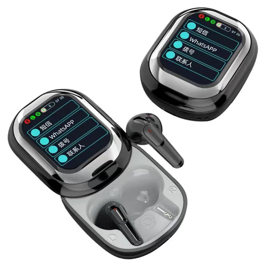 Smart Bluetooth Earphones – ANC, Touch Screen, Long Battery – audio-accessory