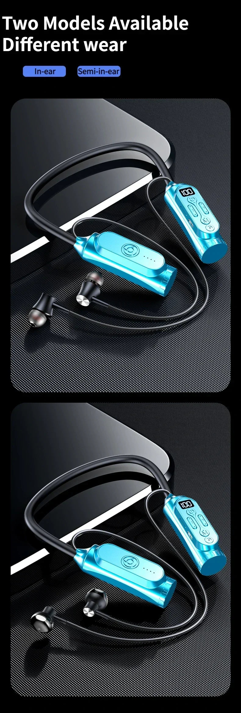 Luxuglow Bluetooth 6.0 Neckband – ANC, 12000mAh, IPX7
