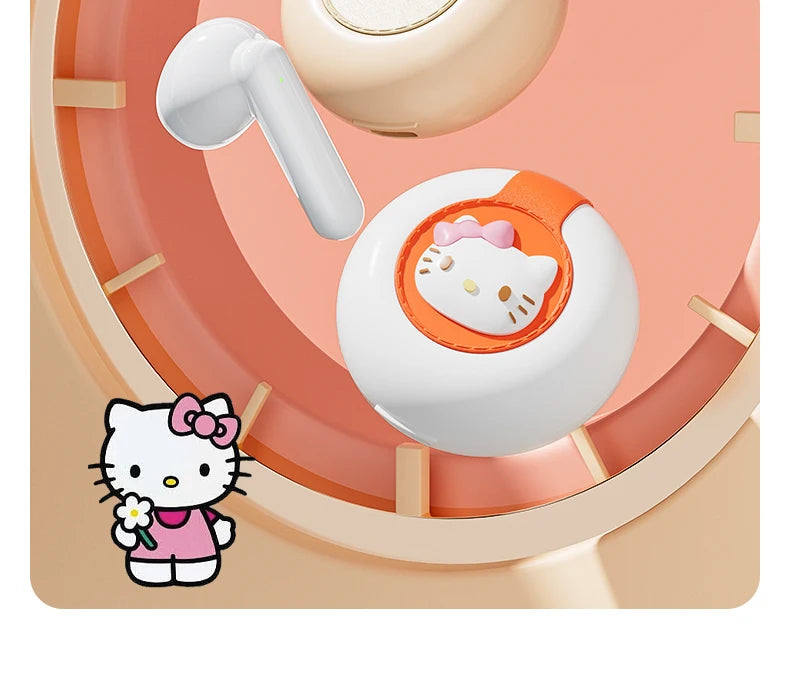 Hello Kitty Bluetooth 5.2 Earbuds – Cute, Wireless & Waterproof