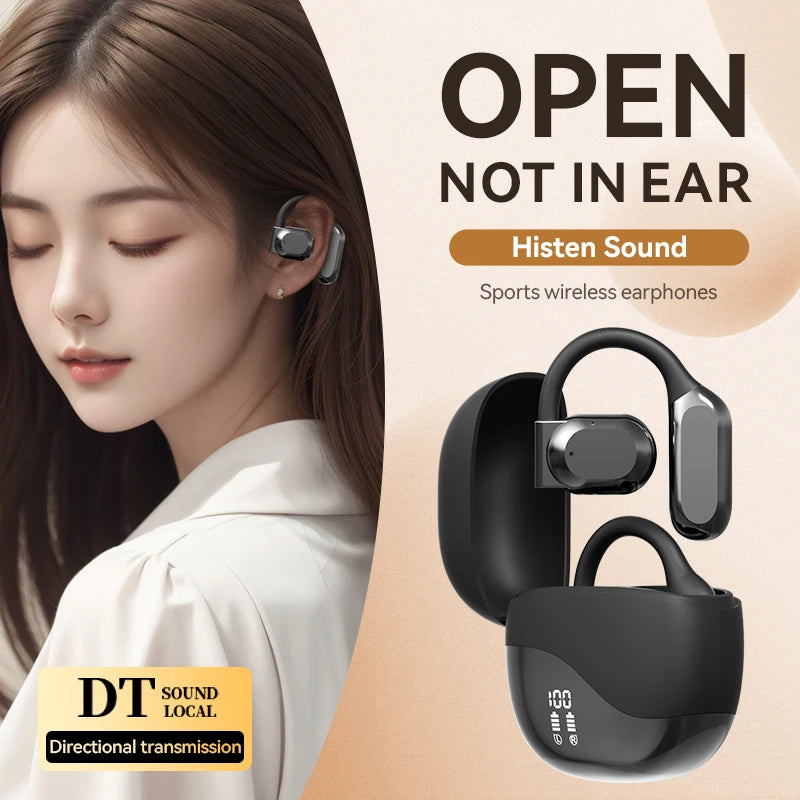 Bluetooth 5.3 Open-Ear Earphones – ANC, Touch Control