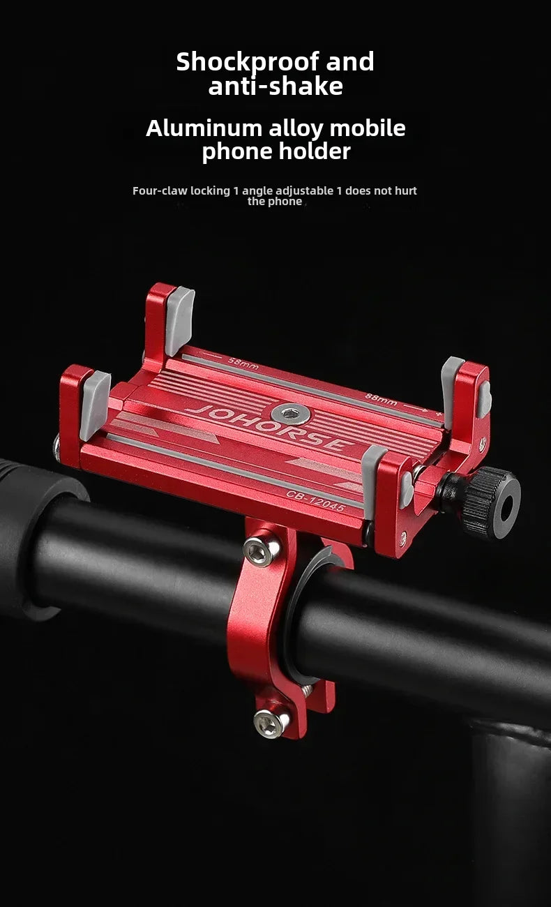 Universal Aluminum Bike Phone Mount – Secure Handlebar Holder for All Bikes