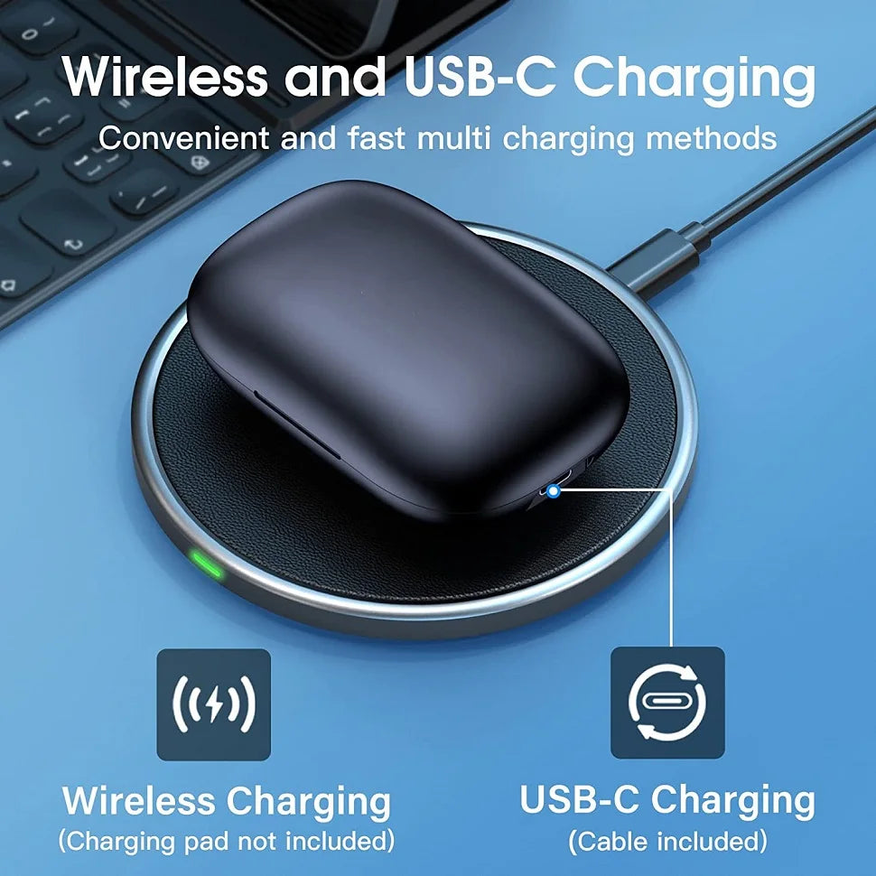 GDLYL Bluetooth 5.0 Ear Hook Earbuds – 48H Play, Wireless Charging