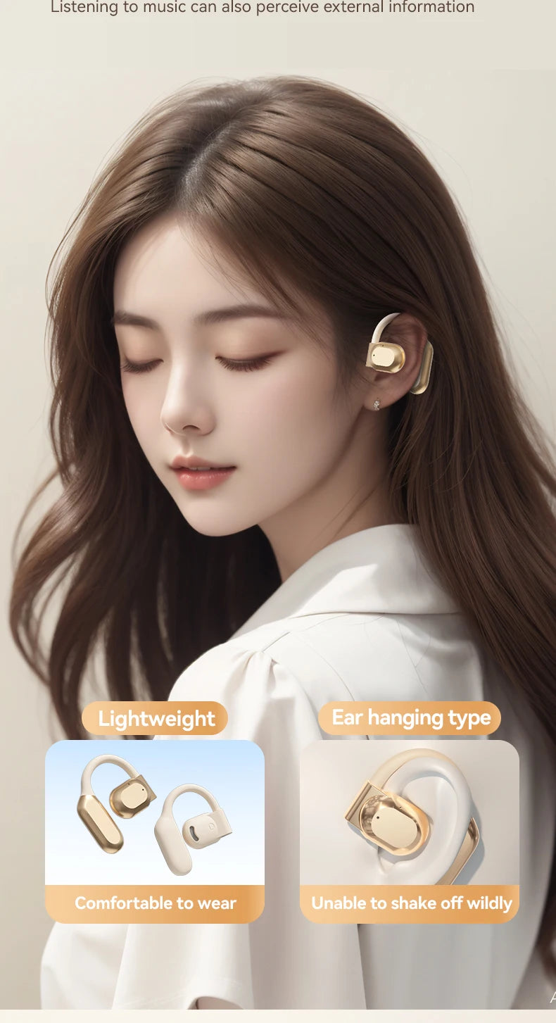 Bluetooth 5.3 Open-Ear Earphones – ANC, Touch Control