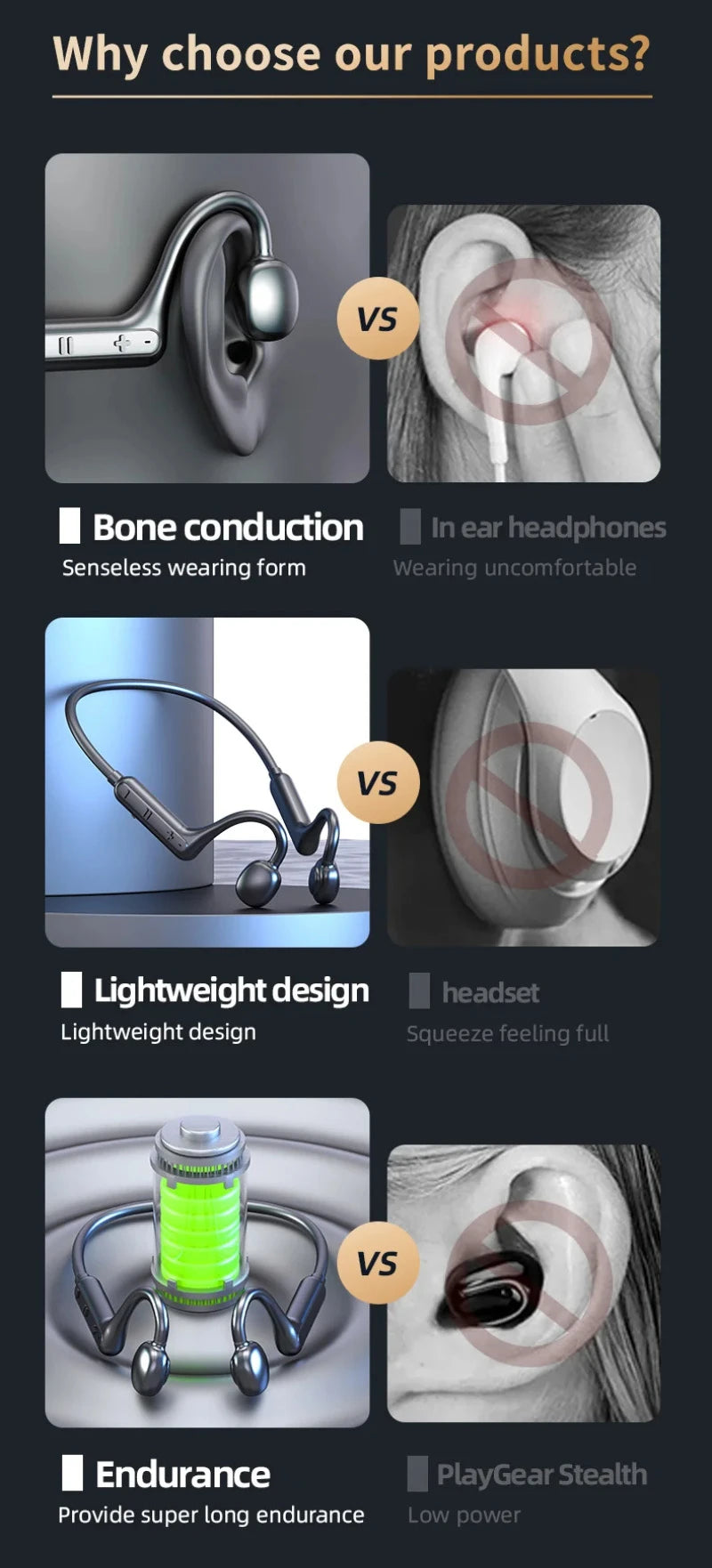 MIJIA Xiaomi Bone Conduction Bluetooth – Sports Ear Hook