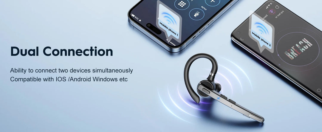 New Bee M53 Bluetooth Headset – Dual Mic, 12H Battery Life – audio-accessory