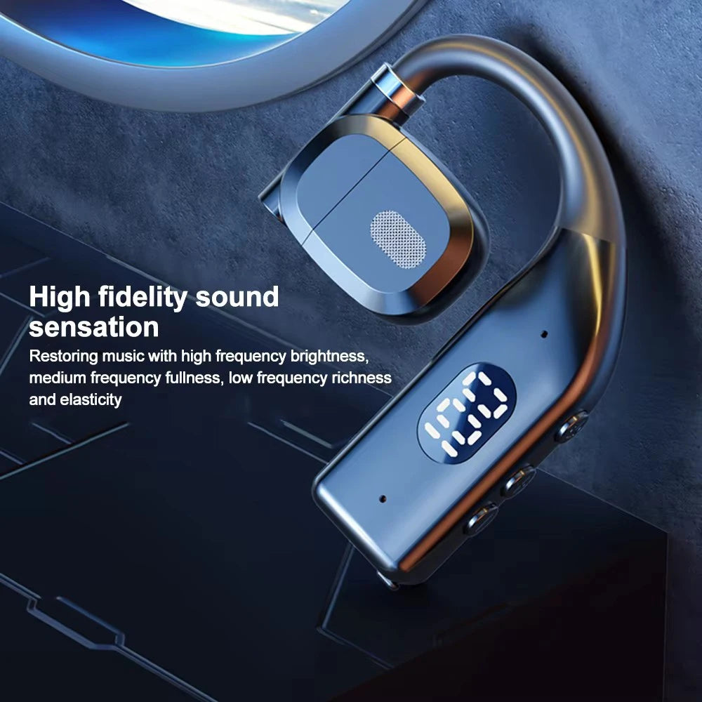 CUGUU Air Conduction Bluetooth 5.3 Headset – Open-Ear, 15H Battery, Rotatable Ear-Hook