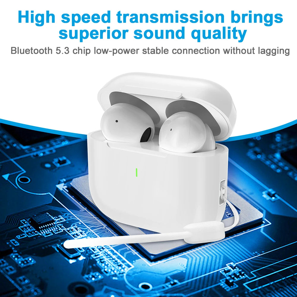 GOOJODOQ Bluetooth 5.3 Earbuds – 8H Play, Waterproof, HiFi