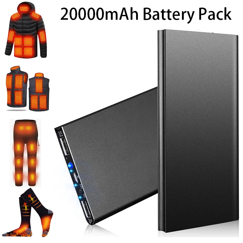 20000mAh Slim Power Bank Dual USB | LED Flashlight