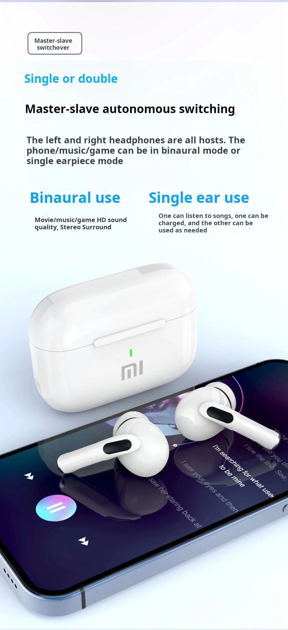 XIAOMI MIJIA A7 Wireless Bluetooth Earphones – ANC HiFi Earbuds with 30-Hour Battery