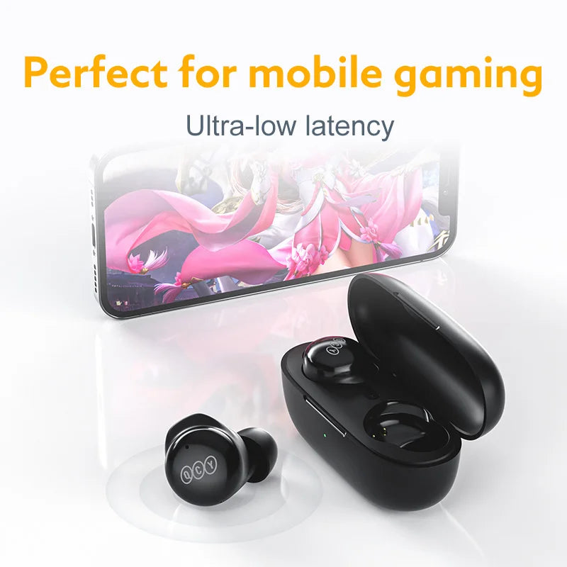 QCY T17 Bluetooth 5.1 Earbuds – 26H Battery, HIFI Sound