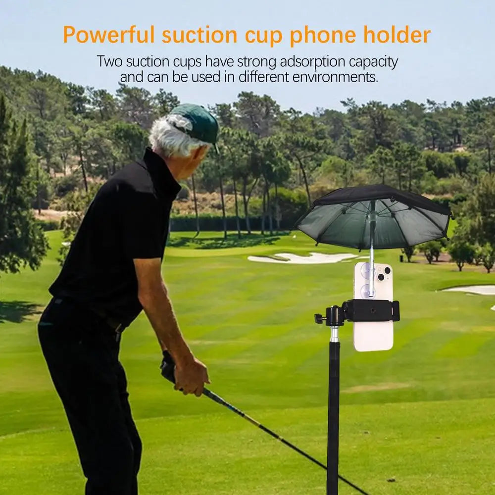 Mini Phone Umbrella Sunshade – Anti-Glare & Rain Shield with Suction Cup
