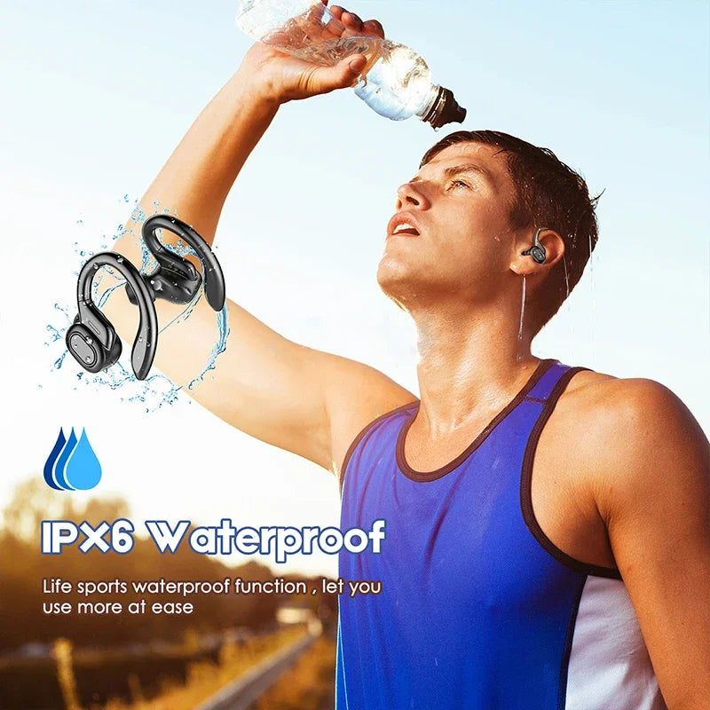 OLEVO Bluetooth 5.3 Ear Hook Earbuds – ANC, IPX6, HiFi Sound