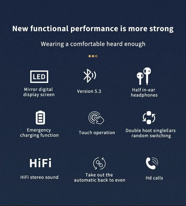 S20 TWS Wireless Earbuds with ANC & 2000mAh Case – HiFi Bluetooth Sport Earphones