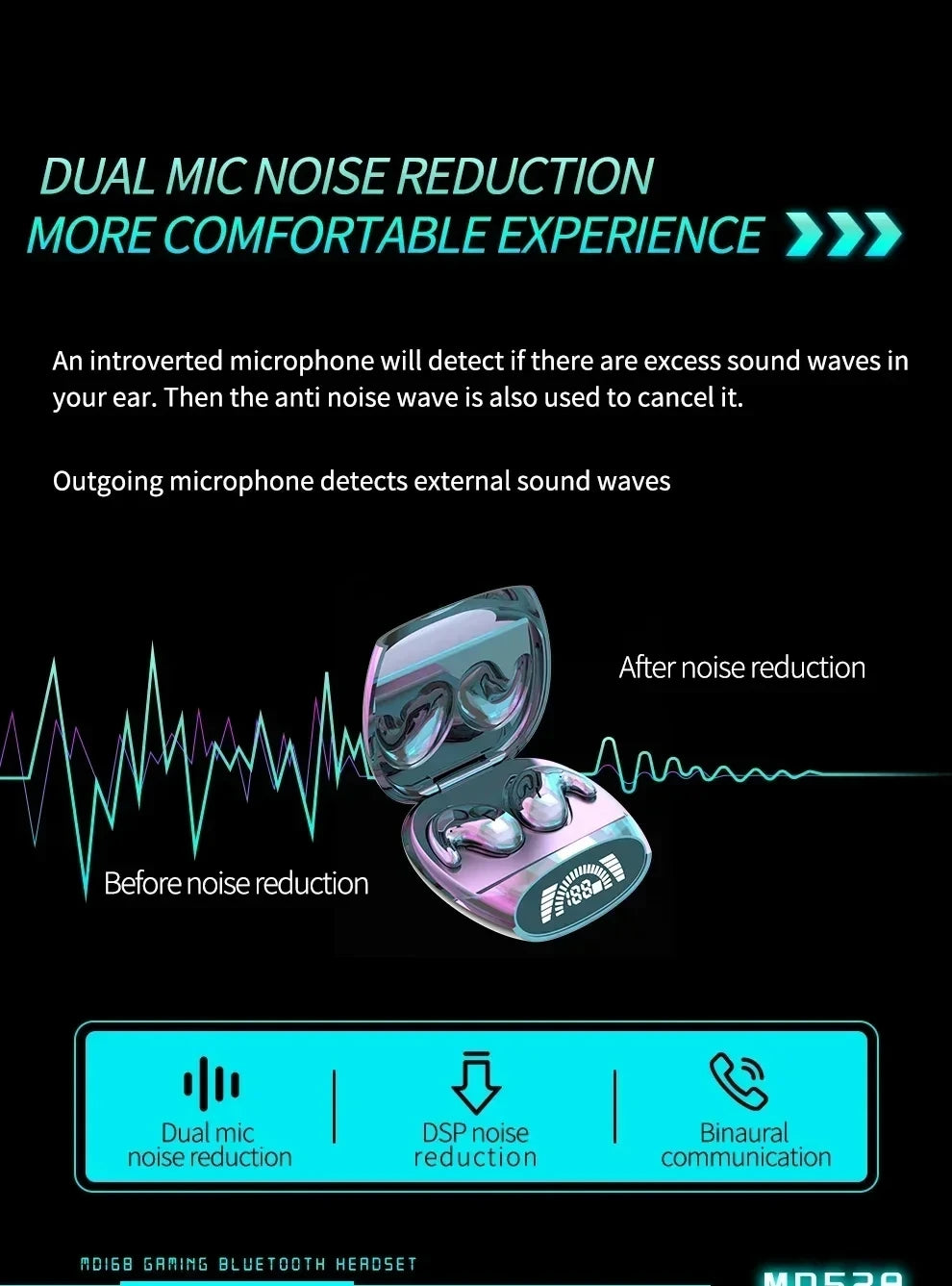 AyeBeau TWS Bluetooth 5.3 Earbuds – Noise Cancelling, Waterproof, Hi-Fi Stereo