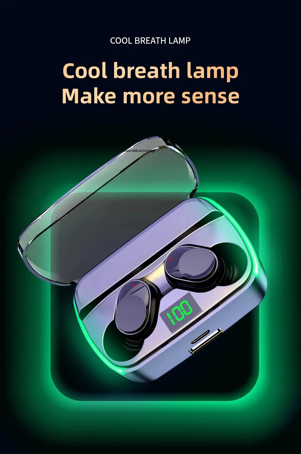 M60 Bluetooth 5.3 Earphones – TWS, Power Bank, LED Display