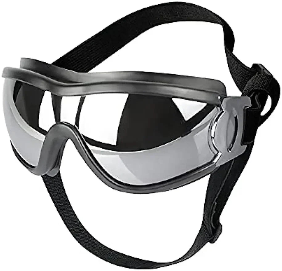 Large Dog Sunglasses – UV Protection Adjustable Goggles with Chin Strap