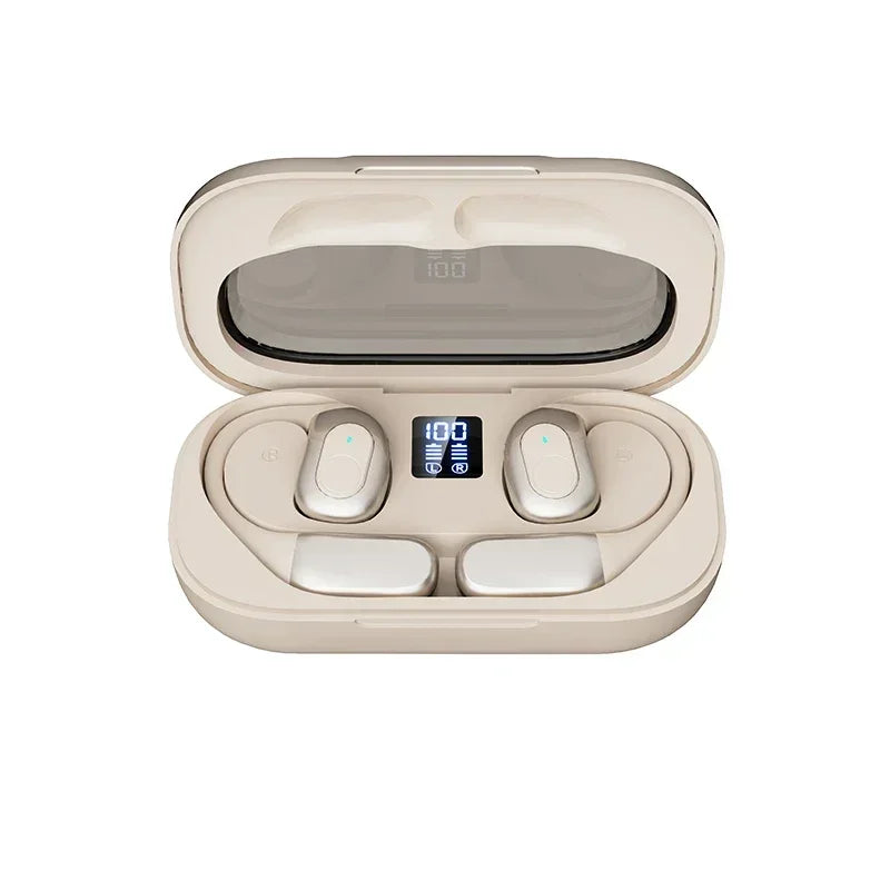 GUJIU Bluetooth 5.3 Ear Hook Headphones – Waterproof & Mic