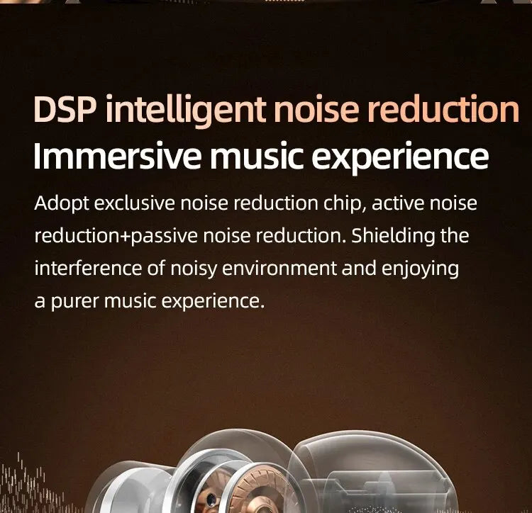 Wireless Bluetooth Earbuds with Touch Control & Charging Display