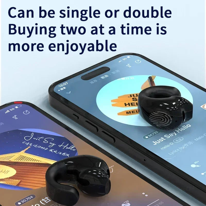 VIKEFON Bluetooth 5.3 Ear Hook Earbuds with Mic – audio-accessory