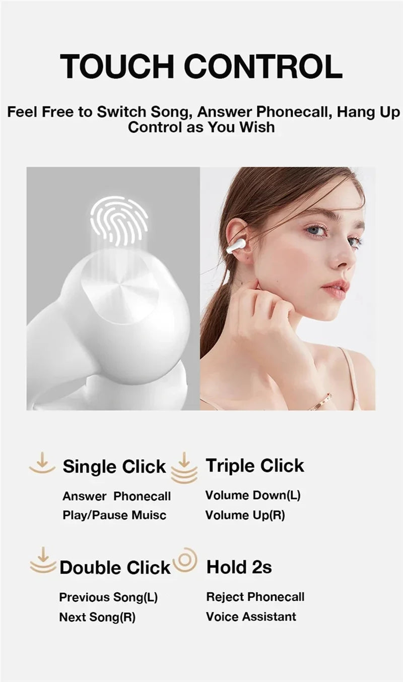 VIKEFON Bluetooth 5.3 Ear Hook – Air Conduction, Sports