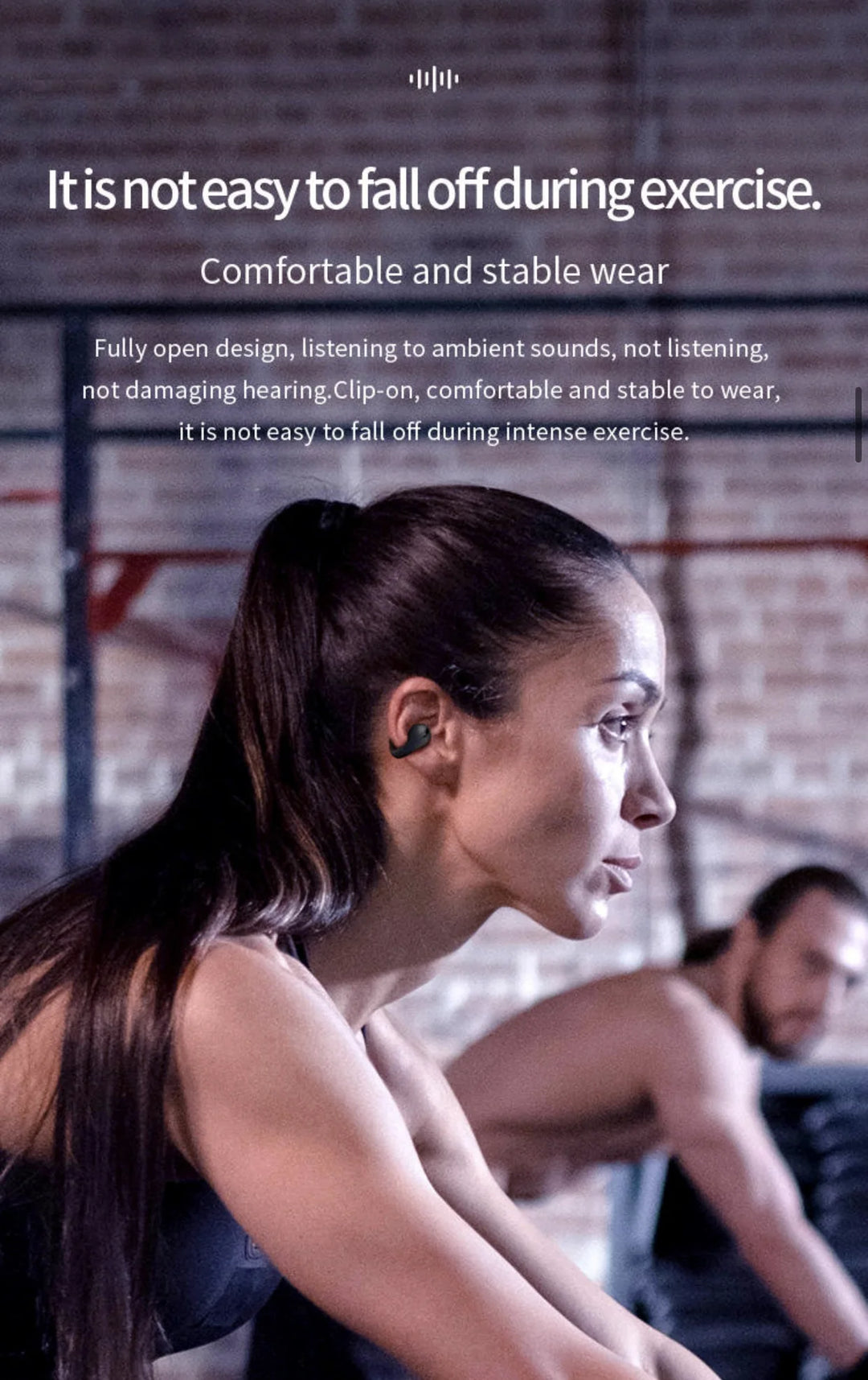 BUNKIMX A02 Wireless Ear Hook Earbuds — Bluetooth 5.1, Sport Fit