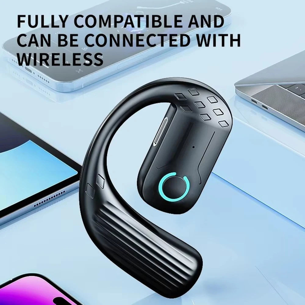 AideeMaster Bluetooth 5.4 Ear Hook Headset – Noise Cancelling