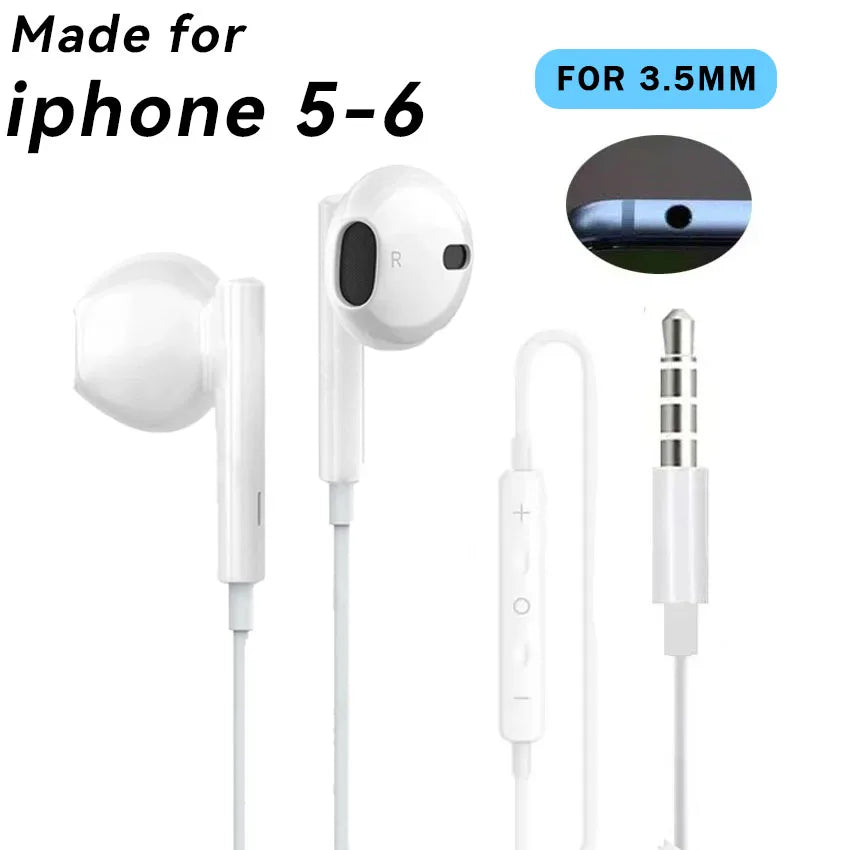 quanyunzs 3.5mm Wired Earphones – Hi-Fi Sound with Mic, Dual Drivers & IPX4 Waterproof