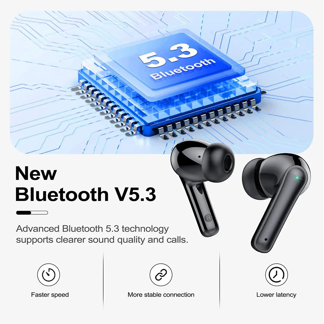 PYLV TWS Bluetooth 5.3 Earphones – Noise Reduction, Low Latency