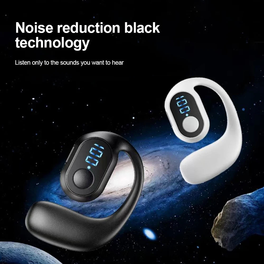 OENY Bluetooth 5.3 Ear Hook Headset – Noise Cancelling & 10h Playtime