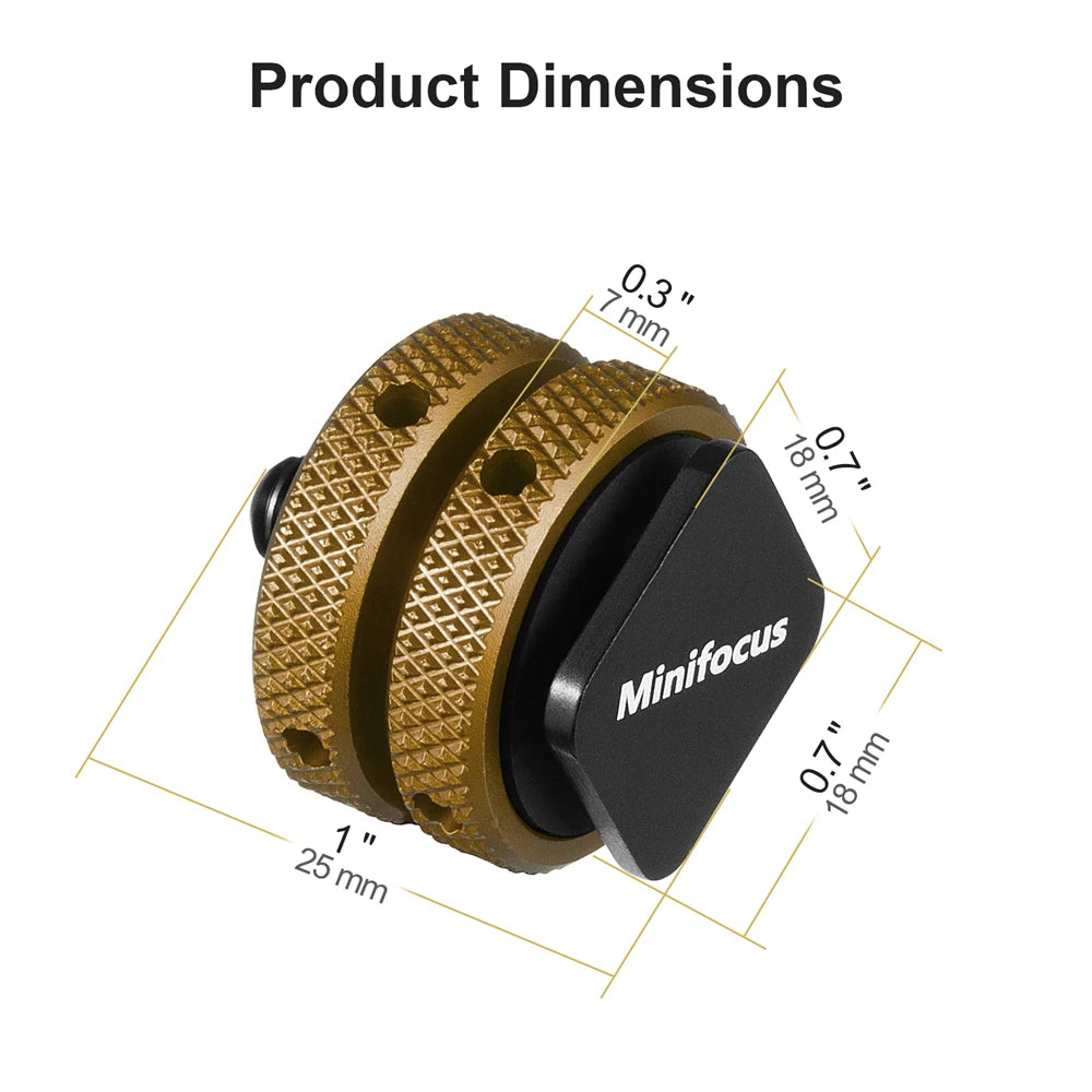 MINIFOCUS Hot Shoe to 1/4" Adapter – DSLR & Camera Rig Mount